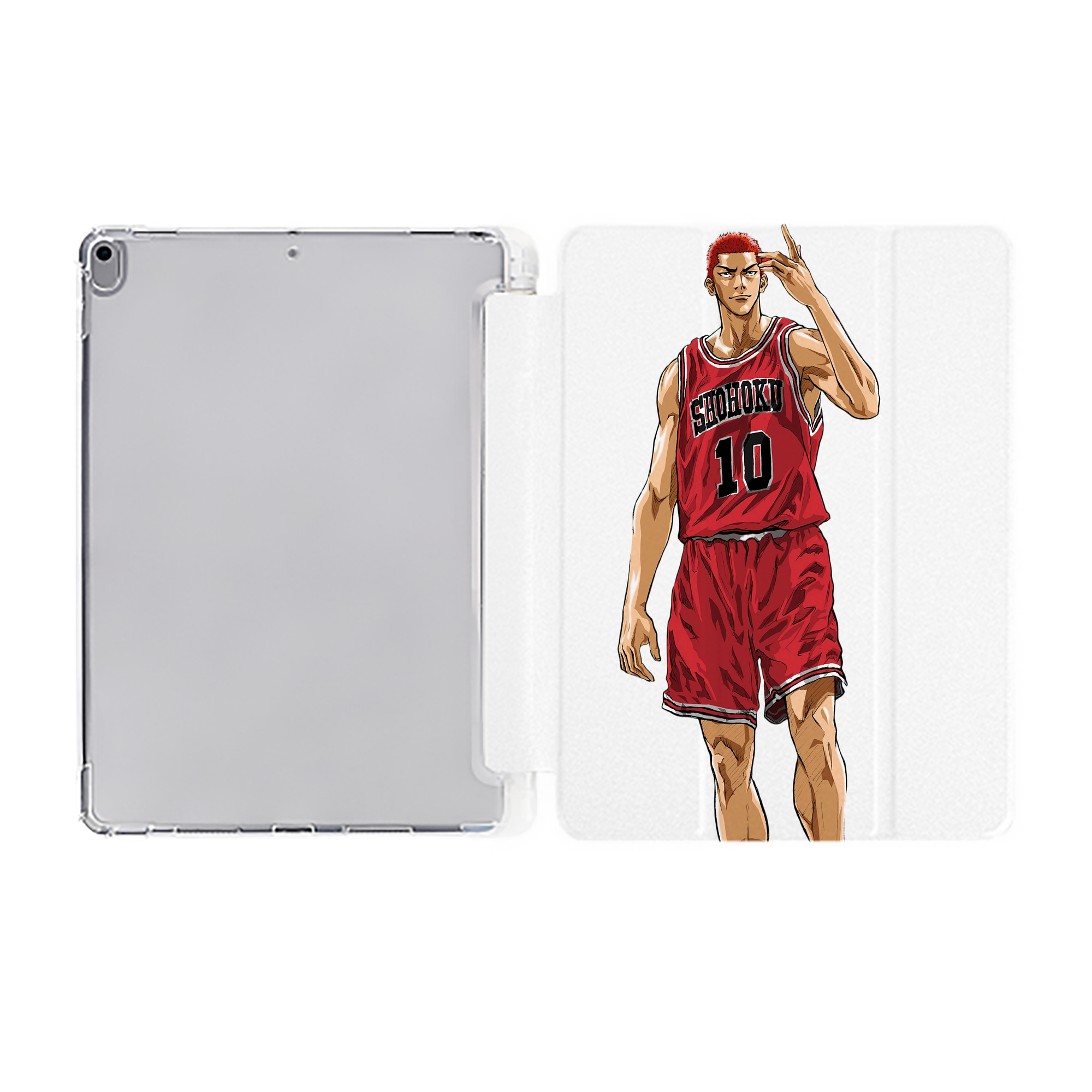 （画像用） SLAM DUNK／スラムダンク IPad ケース ペン収納付き 三つ折りスタンド PUレザー×シリコン 対応機種9.5/10.5/10.9インチ